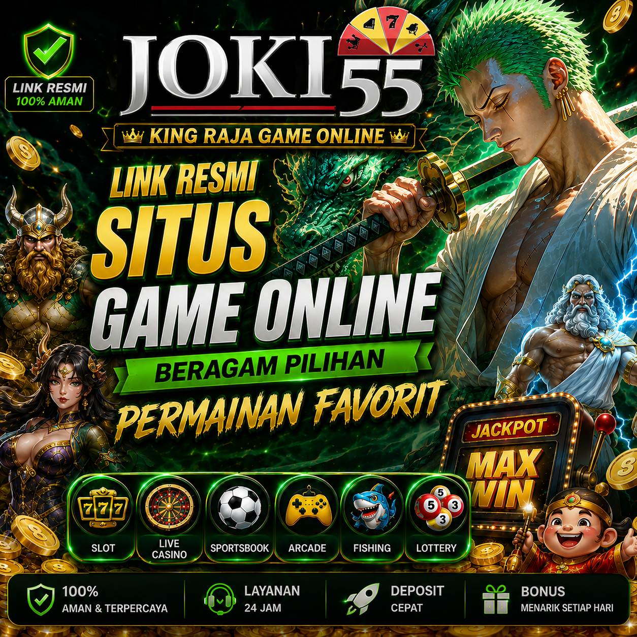 JOKI55 $ Link Slot Gacor dan Live Casino Aman Terpercaya